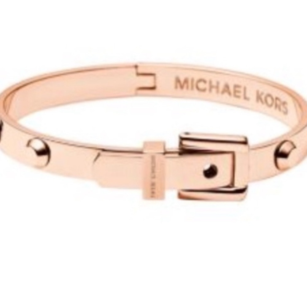 Michael Kors Rose Gold Belt Buckle Bangle